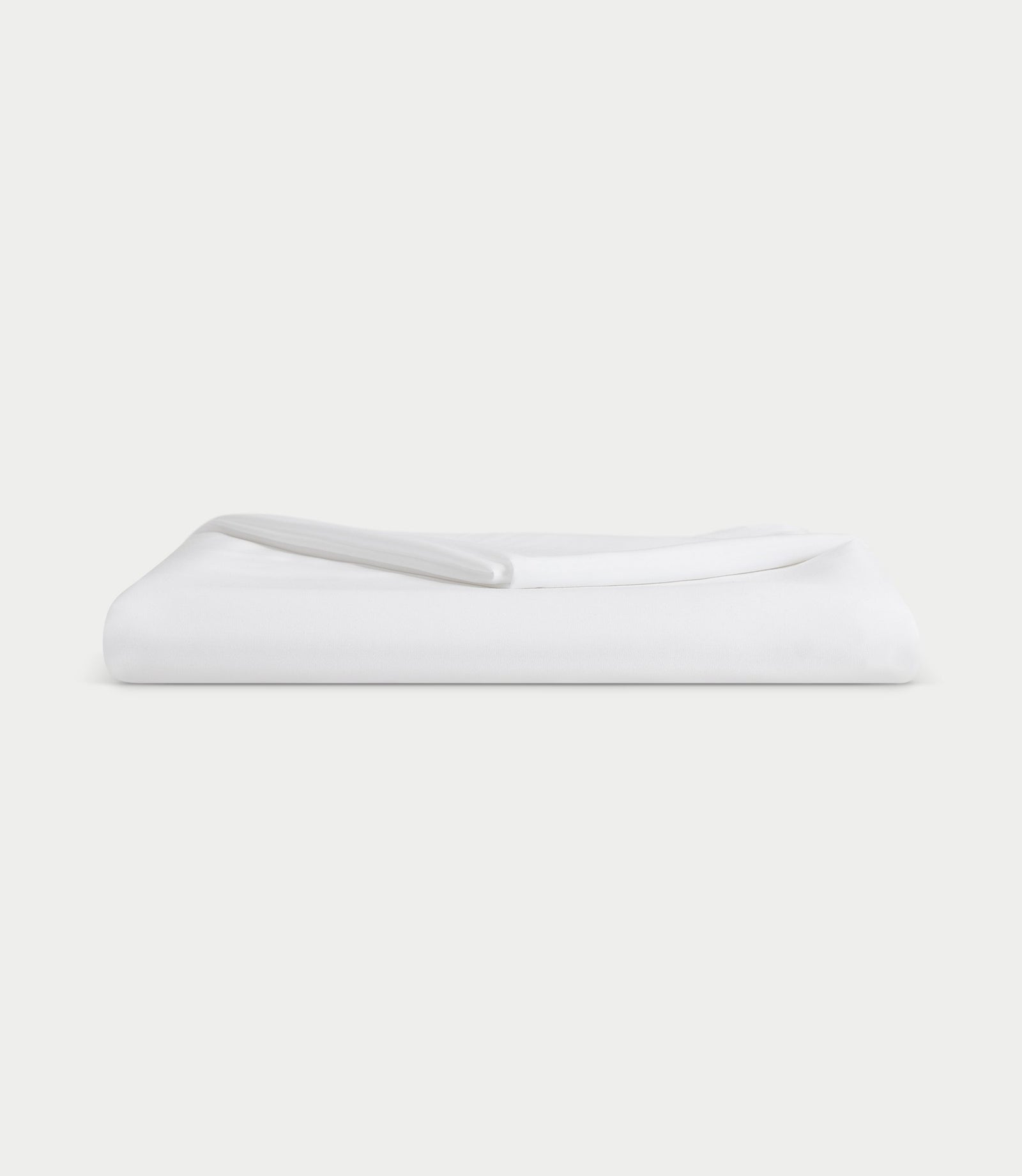 White flat sheet folded with white background