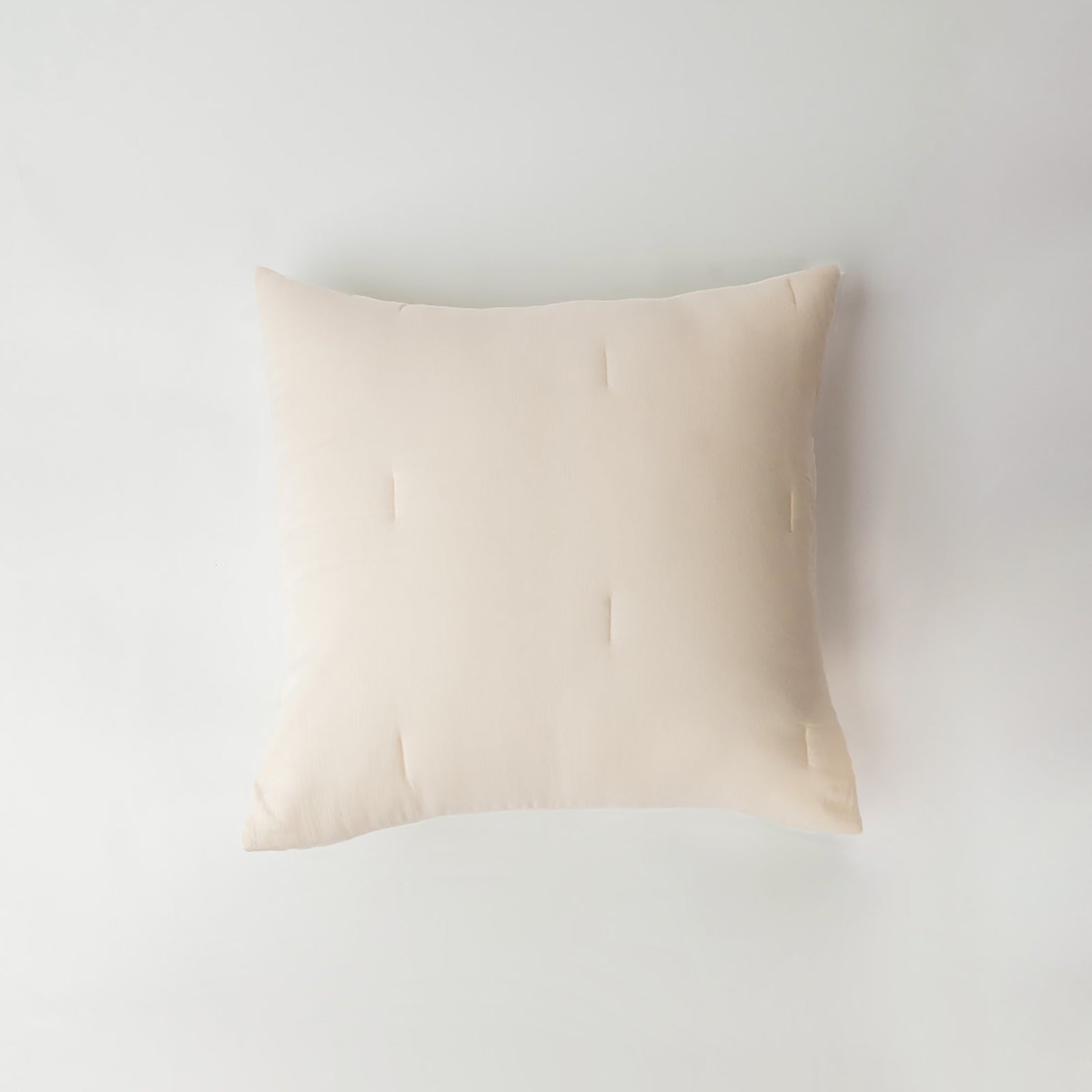 Buttermilk Aire Bamboo Puckered Shams. The sham is photographed with a white background