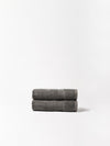 Charcoal hand towels folded with white background |Color:Charcoal