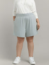 Women's Modern Modal Mid-Length Shorts in Glacier