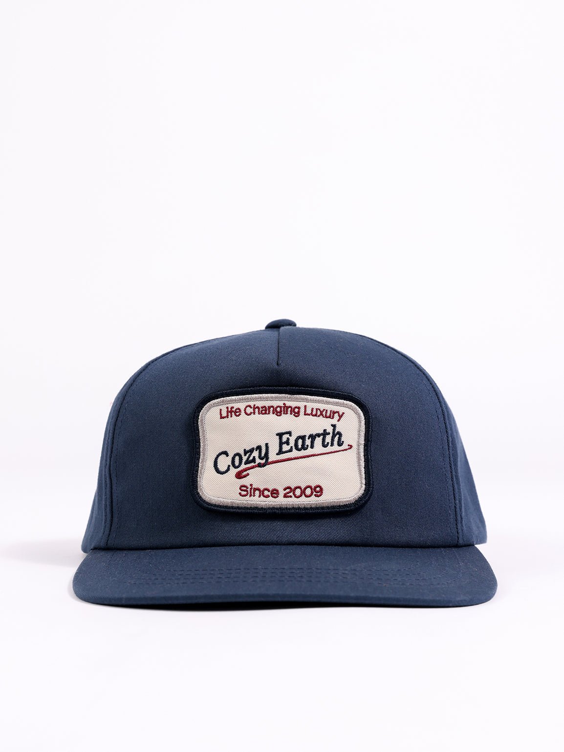 Navy heritage snapback with white background 