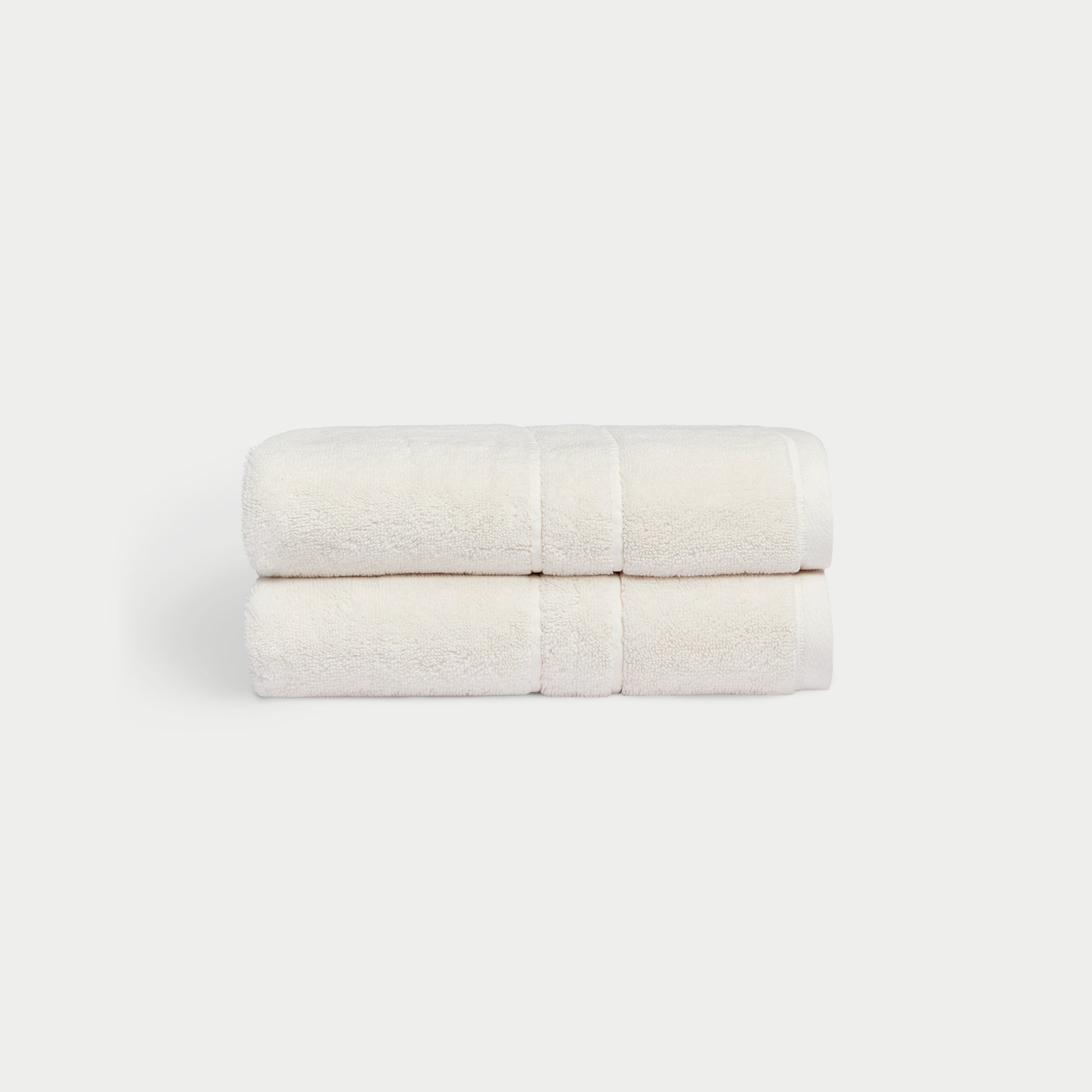 Premium Plush Hand Towels in the color Seashell. Photo of Complete Premium Plush Hand Towel taken with white background