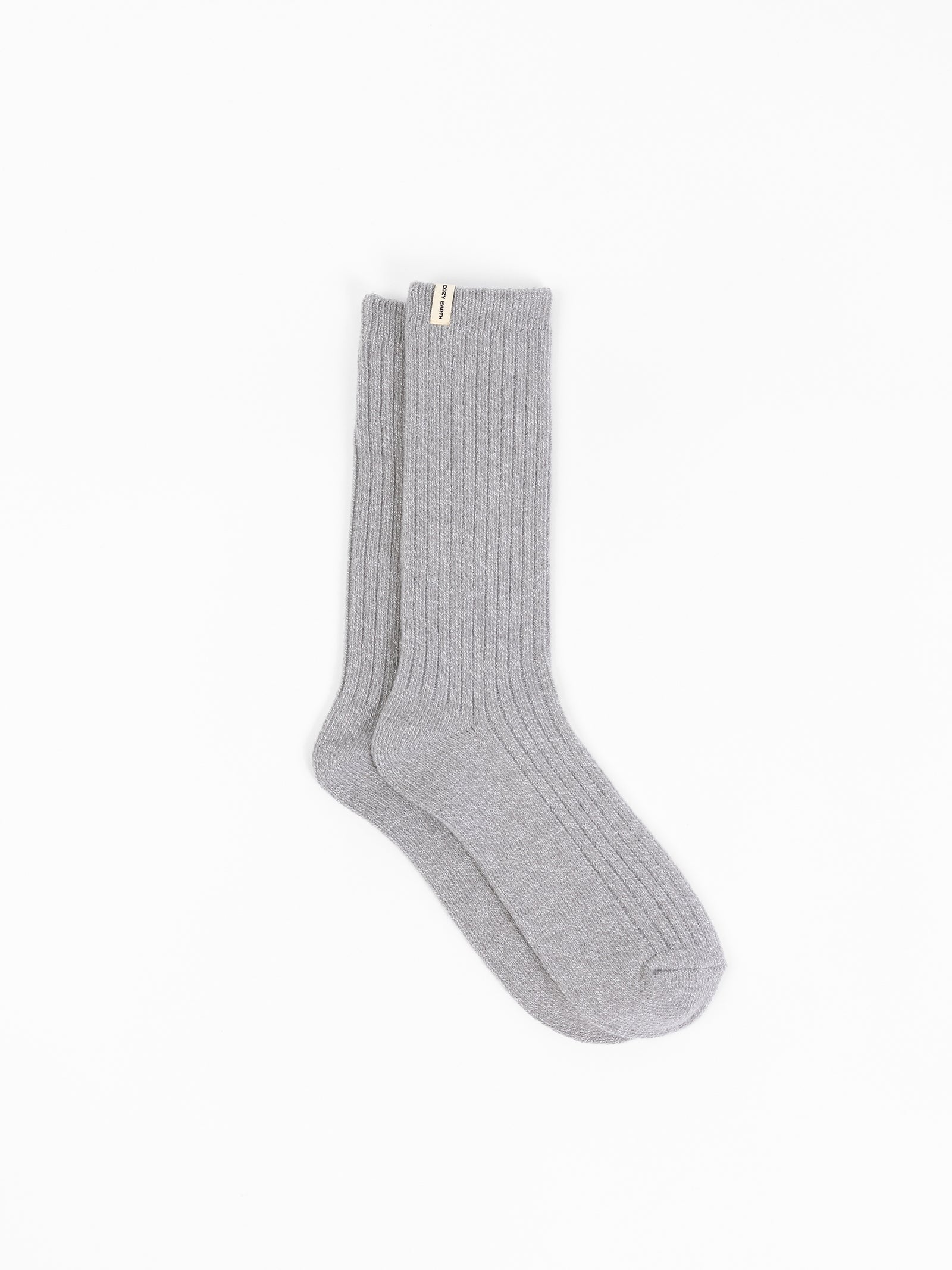 Cozy Earth Plush Lounge Sock 1-Pack in Stone