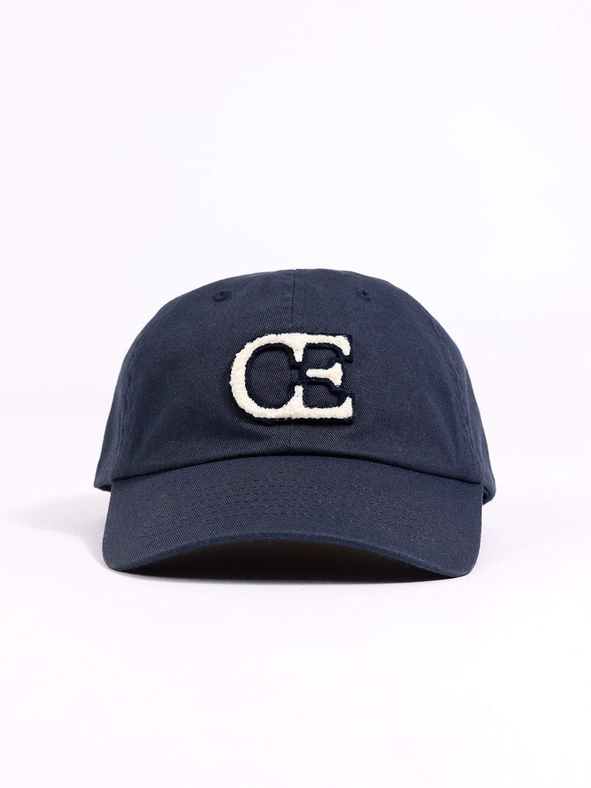 Wash navy vintage cap with white background |Color:Washed Navy