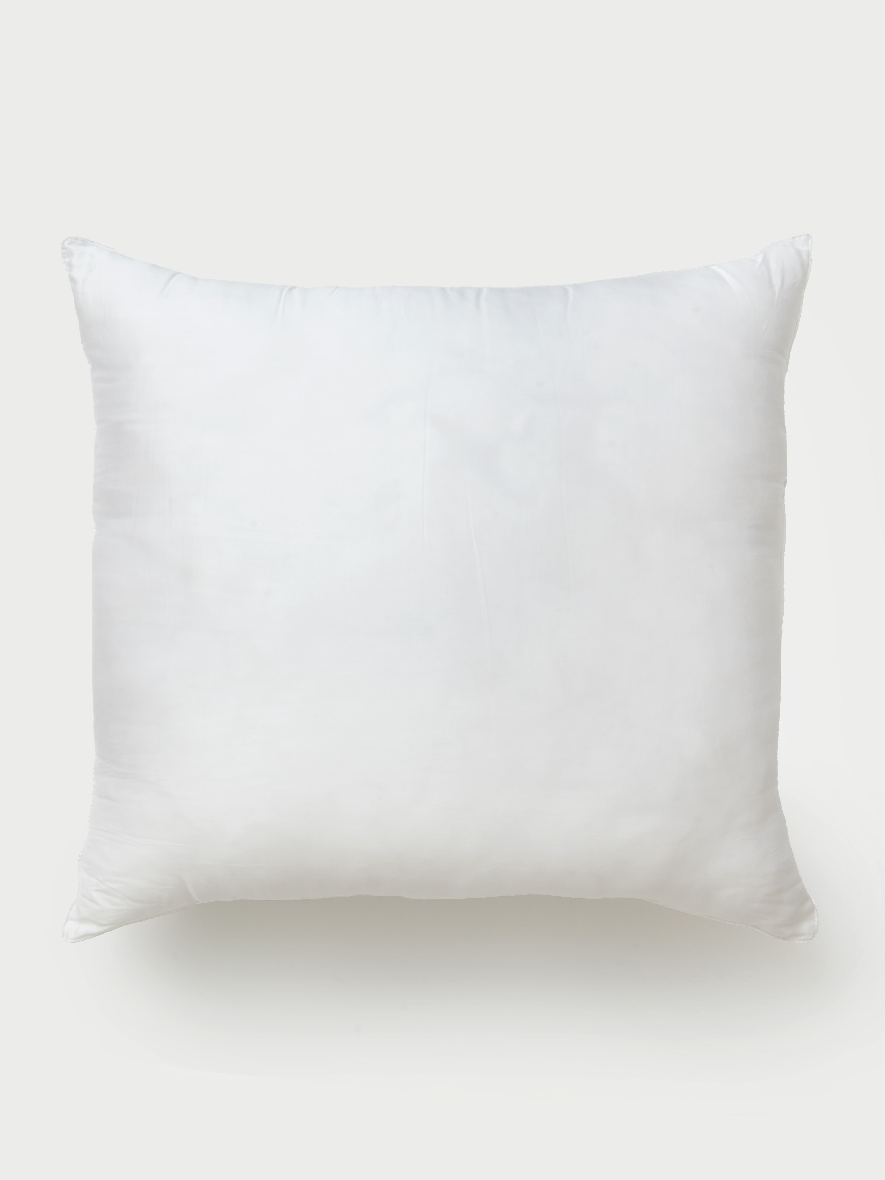 A Cozy Earth Premium Down Alternative Insert, featuring a smooth, plain surface and plump, soft appearance, is centered against a light gray background. The pillow exudes comfort, suggesting it offers excellent support for sleeping or lounging. |Size:Euro