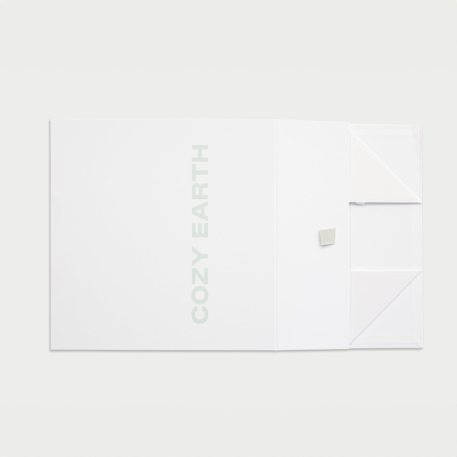 Flattened but closed gift box