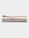 The Cozy Earth Bamboo Flat Sheet, neatly folded in light beige, is displayed on a plain white background.|Color:Driftwood