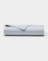 The Cozy Earth Soft-Wash Cotton Flat Sheet, shown neatly rolled with one edge lifted, is displayed against a plain white background.|Color:Shore