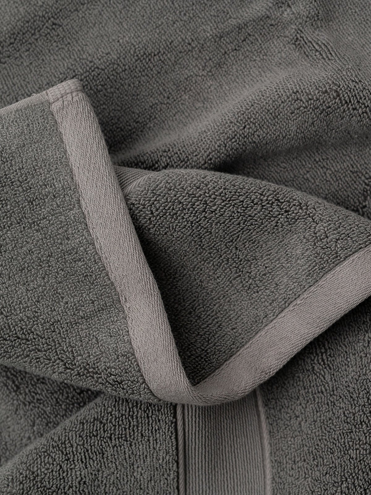 Close up of charcoal luxe towel