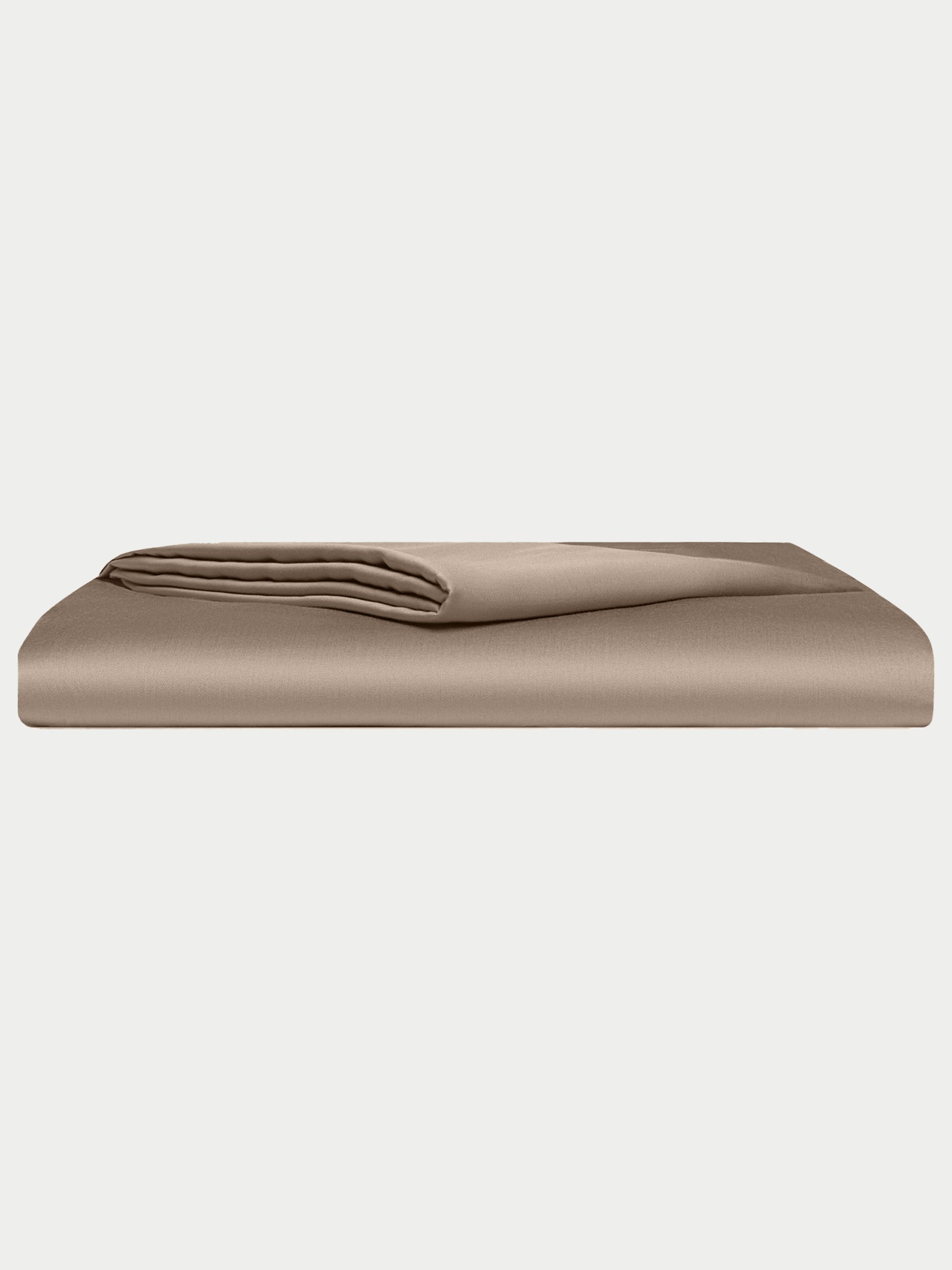 Walnut top sheet folded with white background