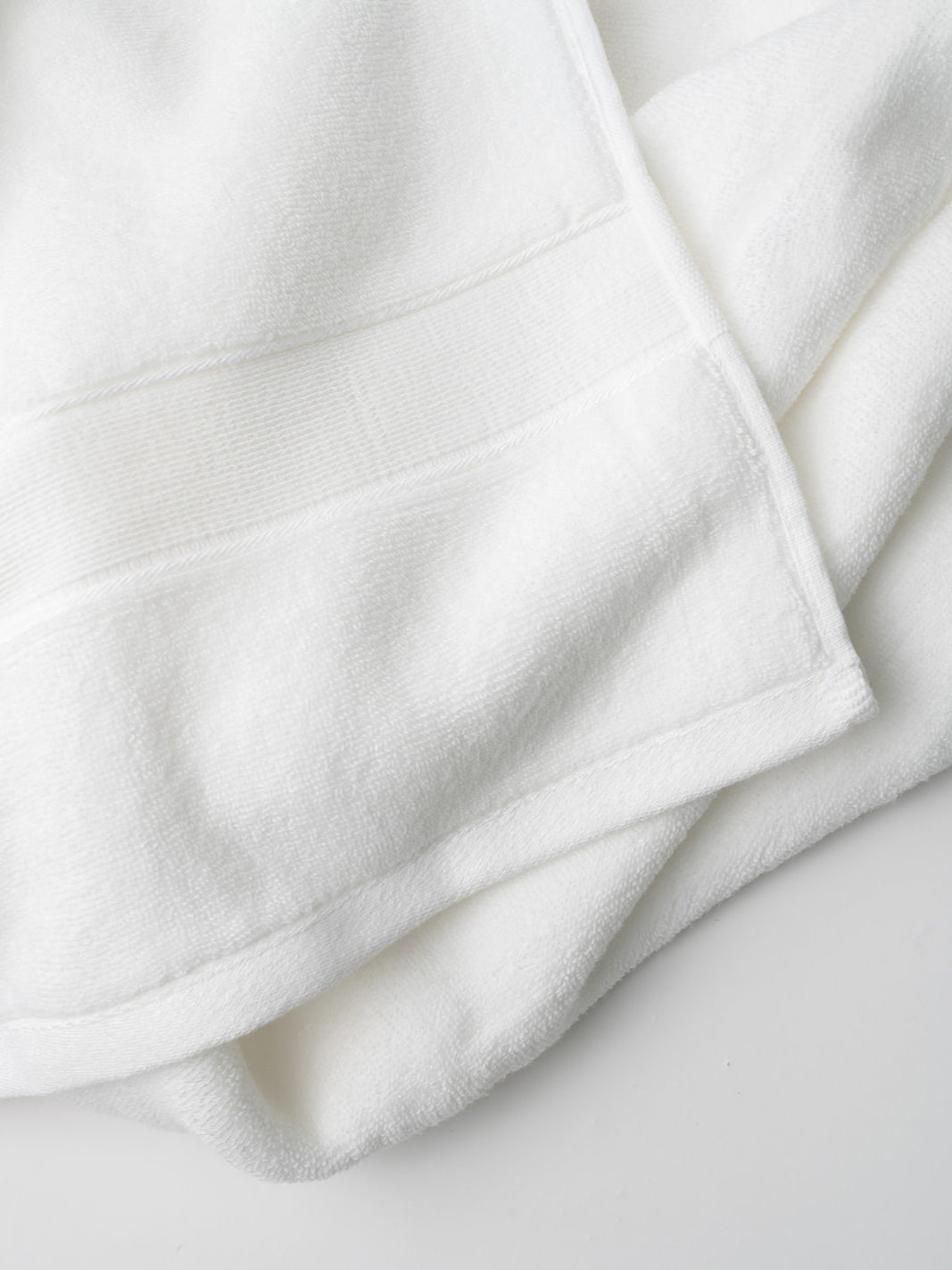 Close up of white luxe towel 