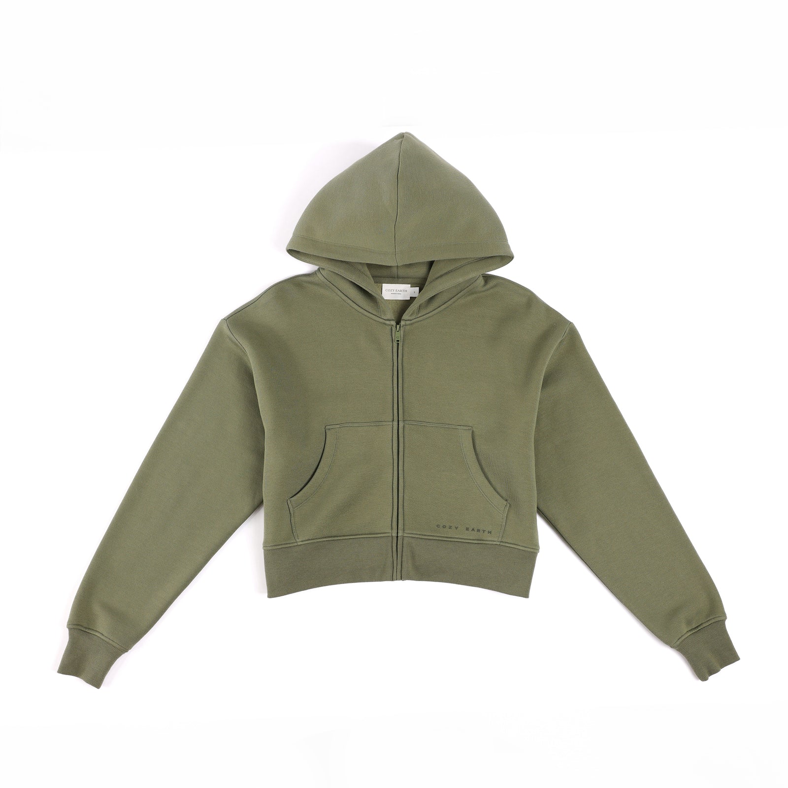 Juniper CityScape Cropped Full Zip with white background