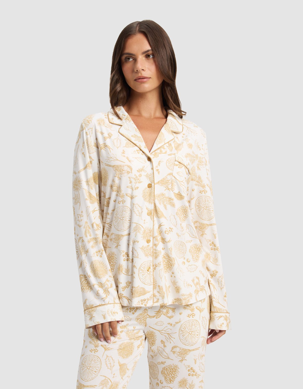 Last Chance Women's Bamboo Stretch-Knit Long Sleeve PJ Top | Cozy