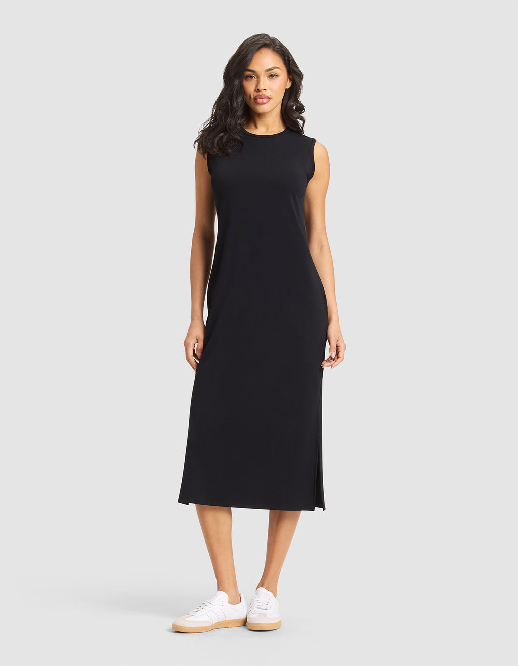 Women's Brushed Bamboo Sleeveless Midi Dress | Cozy Earth