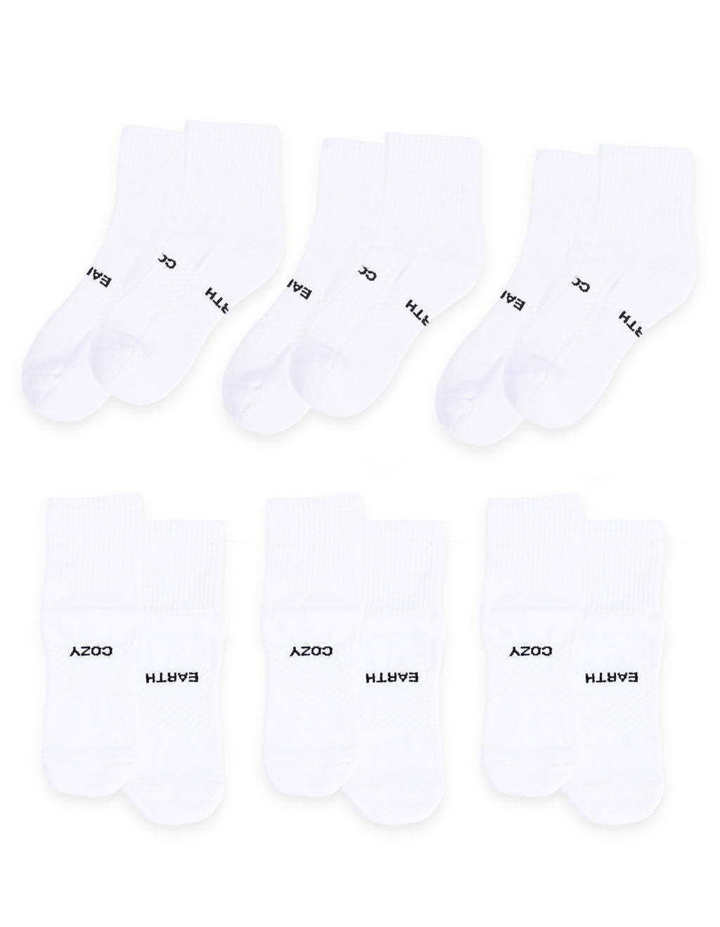 Essential Quarter Sock 6-Pack | Cozy Earth