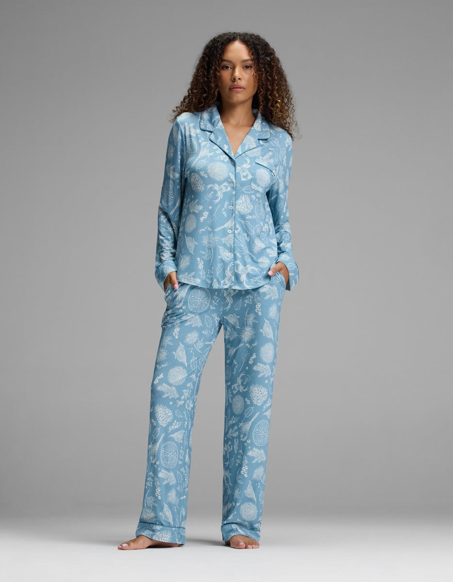 Women's Bamboo Stretch-Knit Long Sleeve Pajama Set
