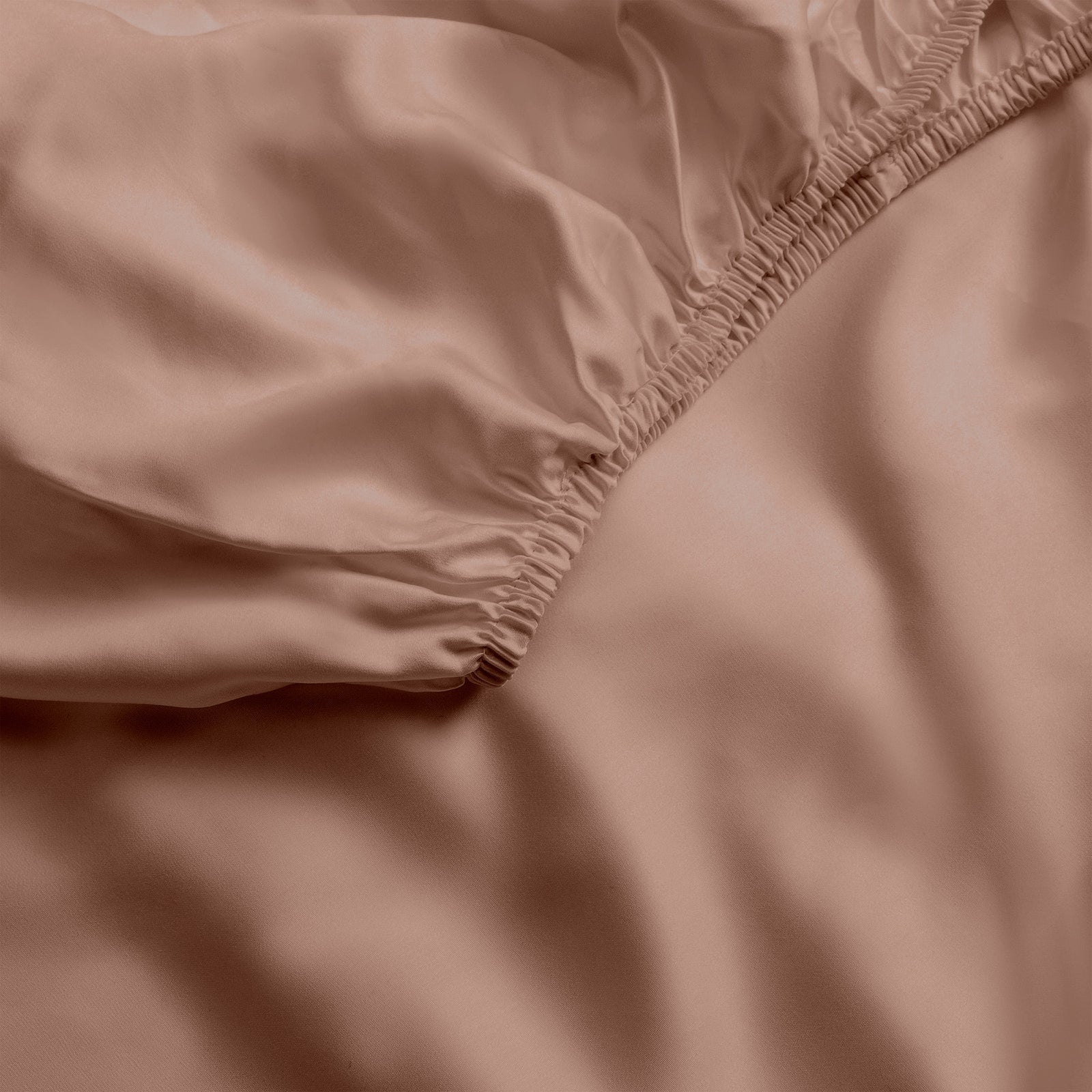Close up of clay fitted crib sheet 