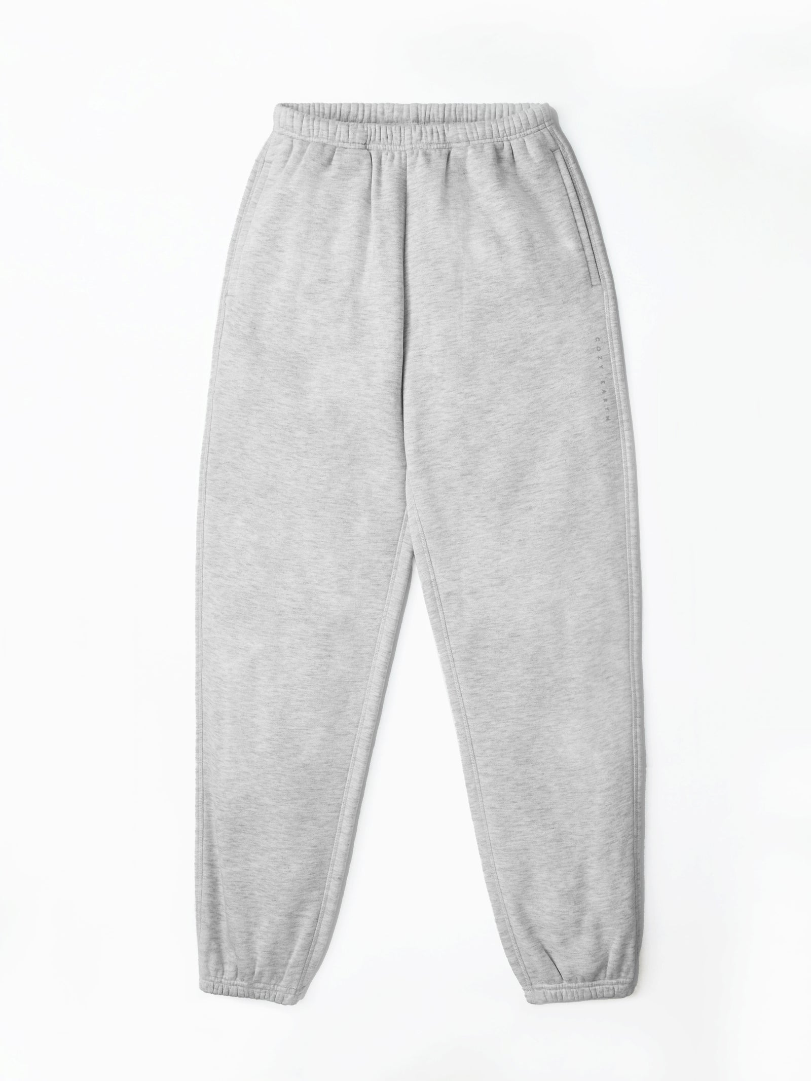 Flat lay of heather grey cityscape sweatpant