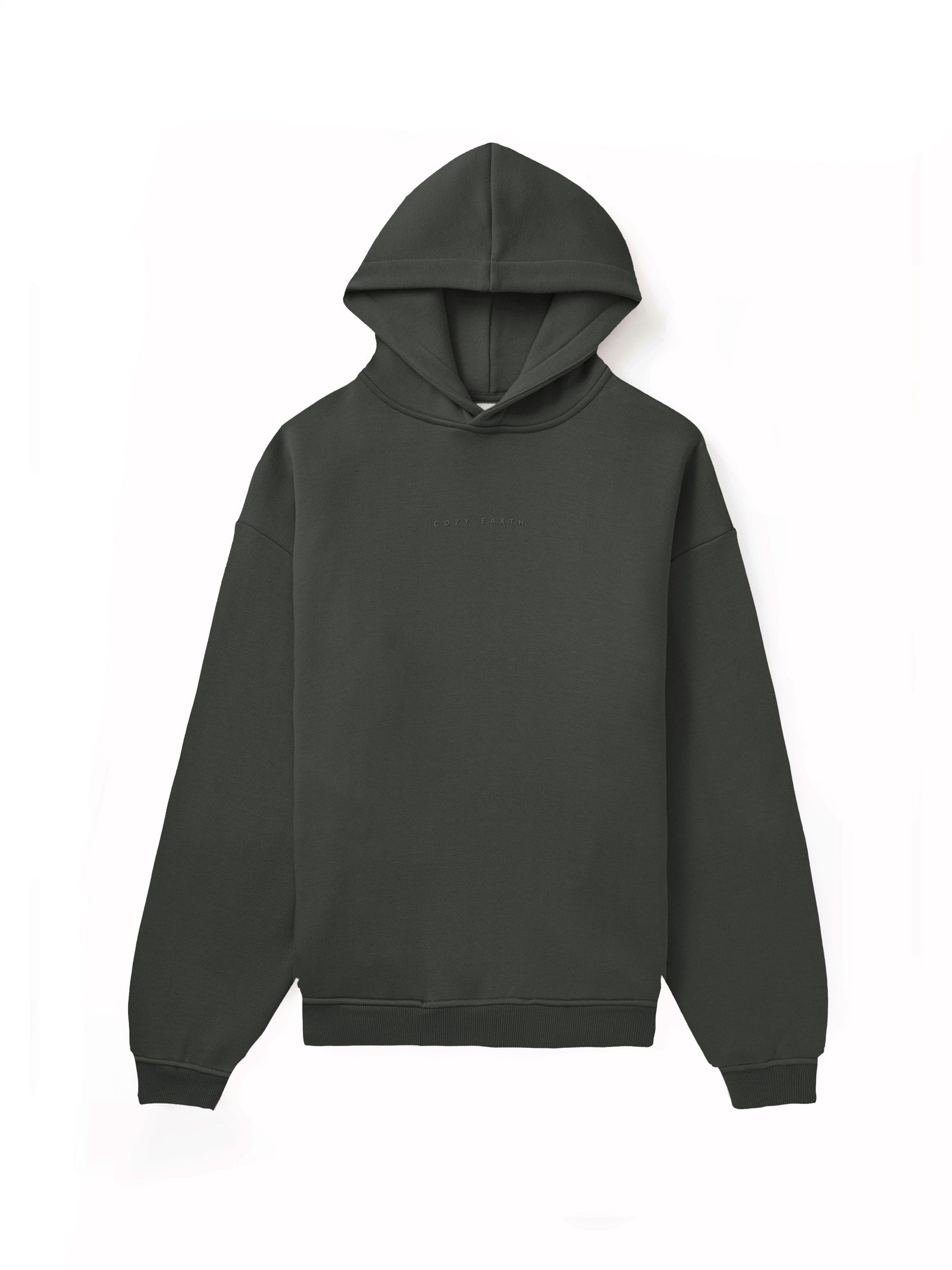 Flat lay of storm cityscape hoodie