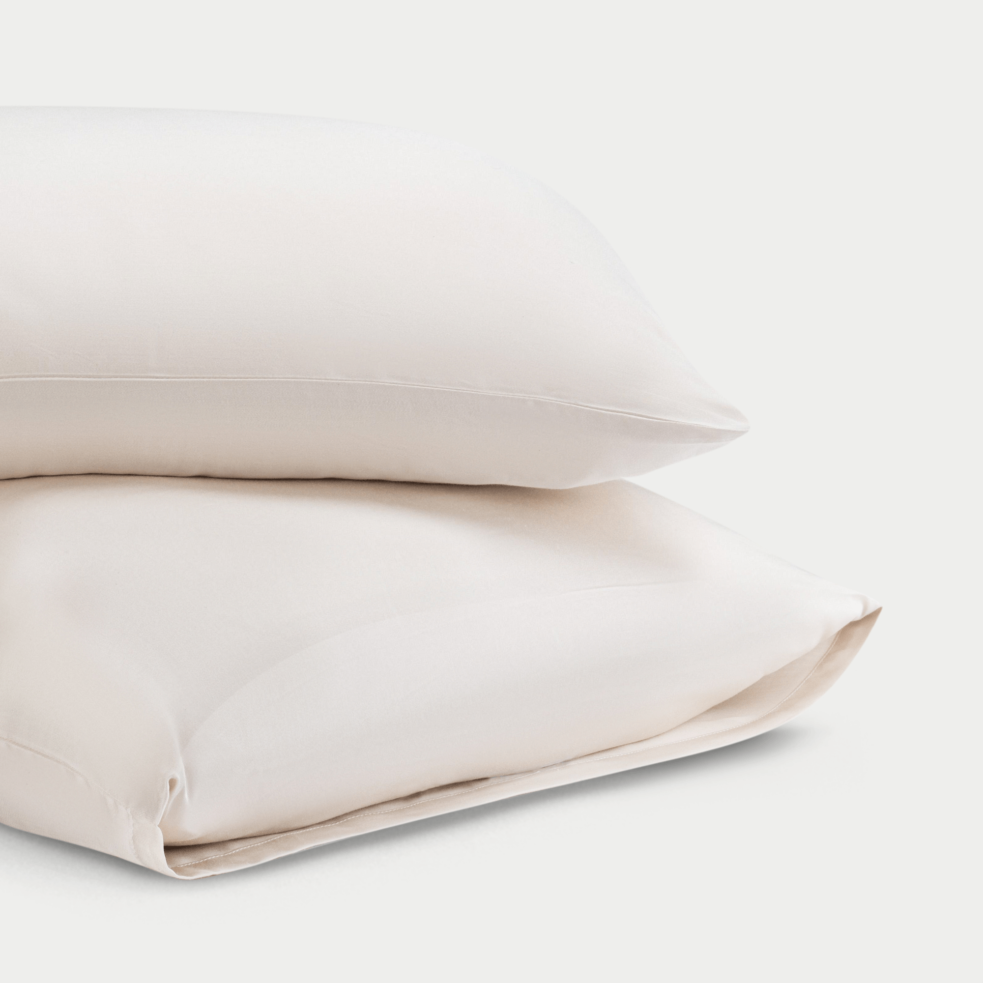 Two oat pillowcases with plain background standard/king/body