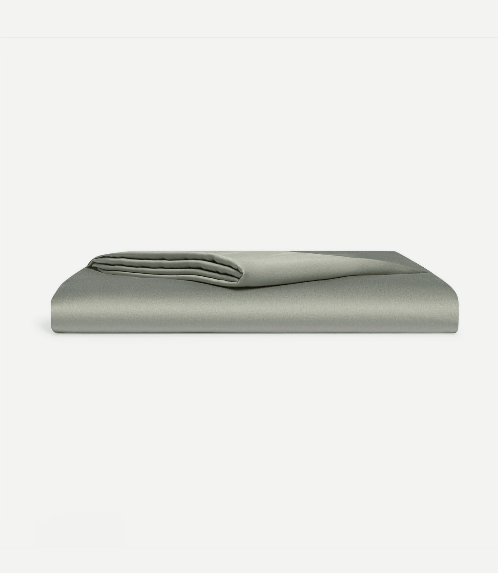 Sage top sheet folded with white background