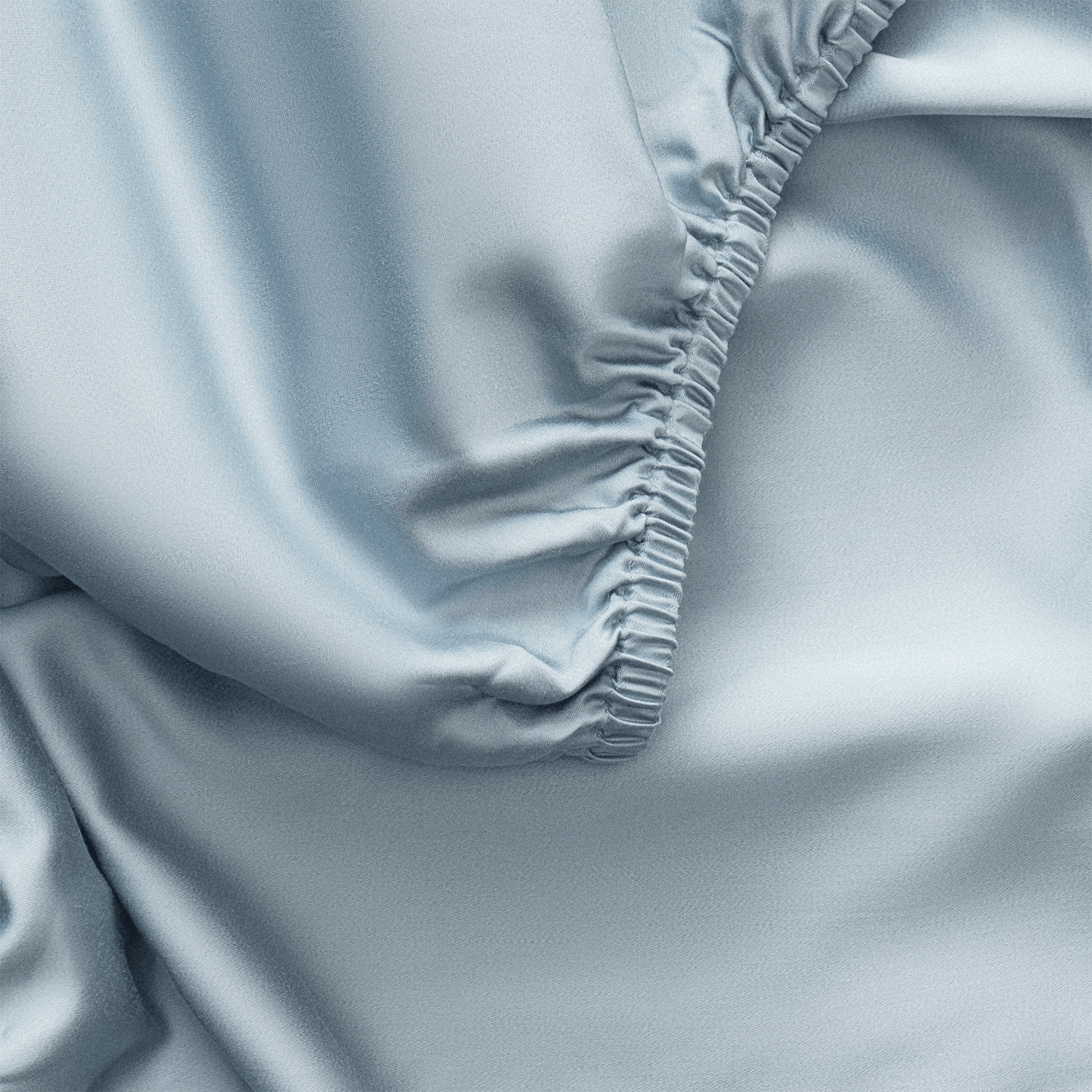 Close up of harbor mist fitted sheet 