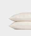 Natural Linen Bamboo Pillow Shams photographed over a white background. |Color: Natural