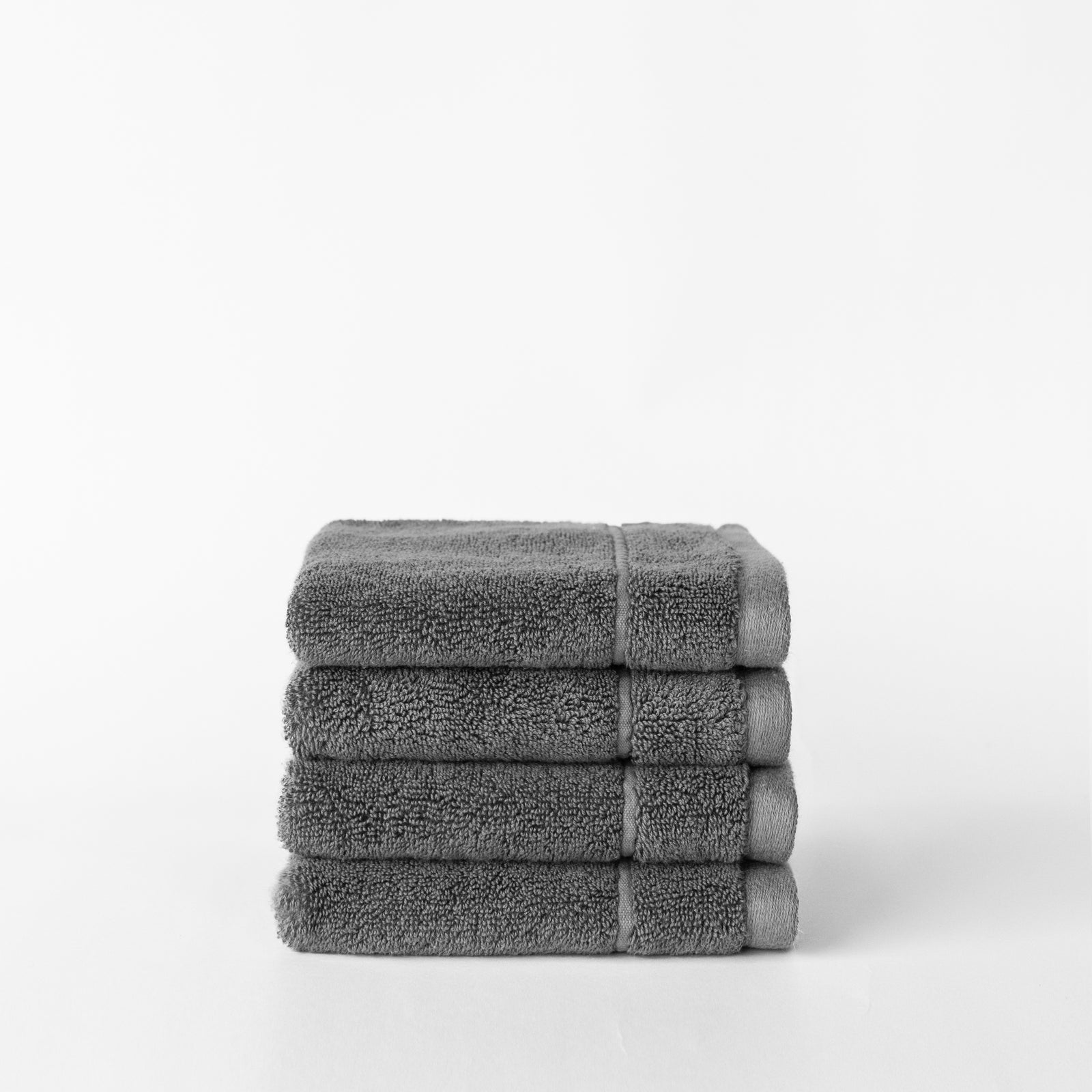 Charcoal Premium Plush Wash Cloths. Photo of Premium Plush Wash Cloths taken with white background 