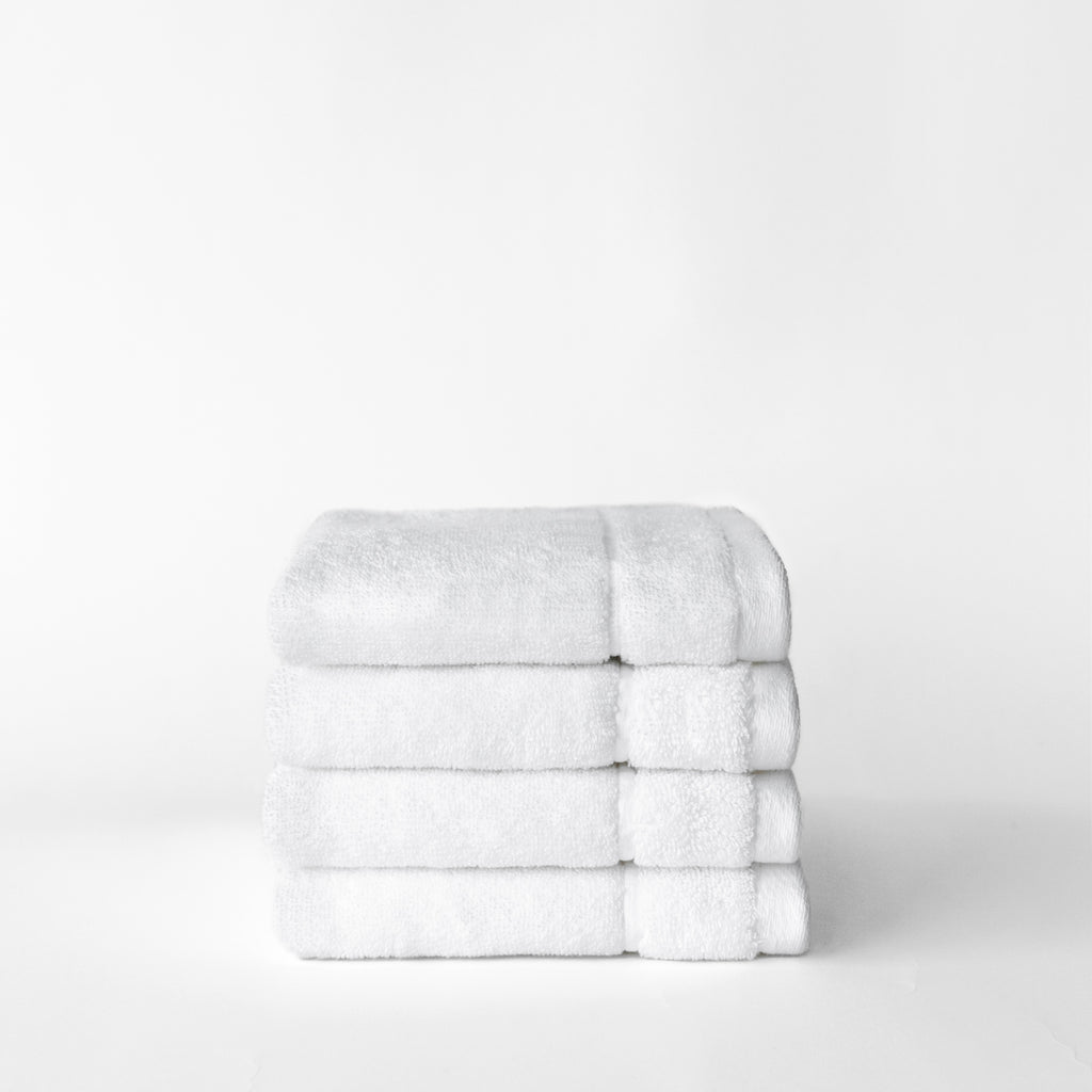 Premium Plush Washcloths in White - Cozy Earth