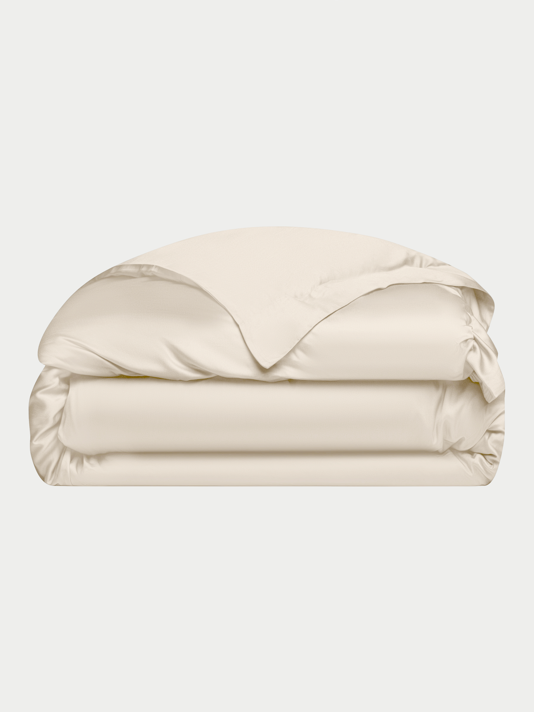 Oat duvet cover folded with white background |Color:Oat