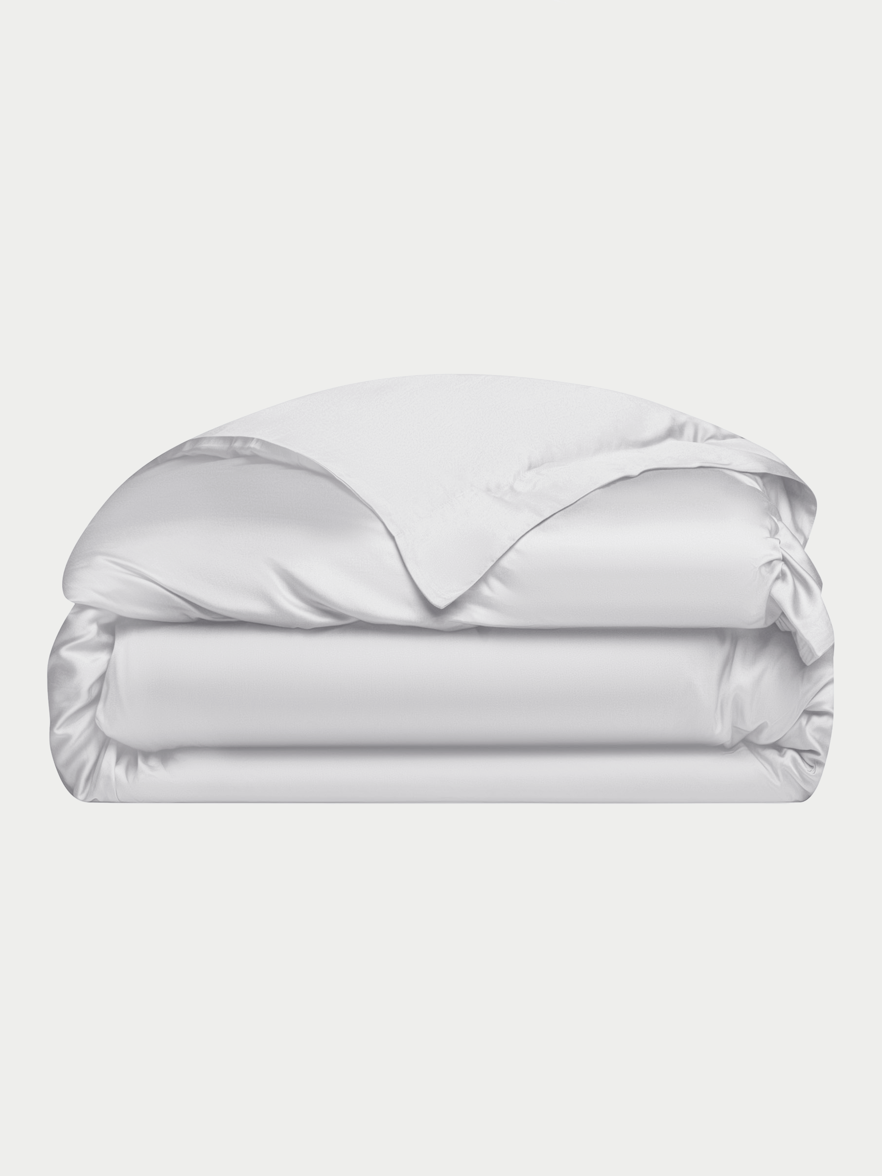 White duvet cover folded with white background |Color:White