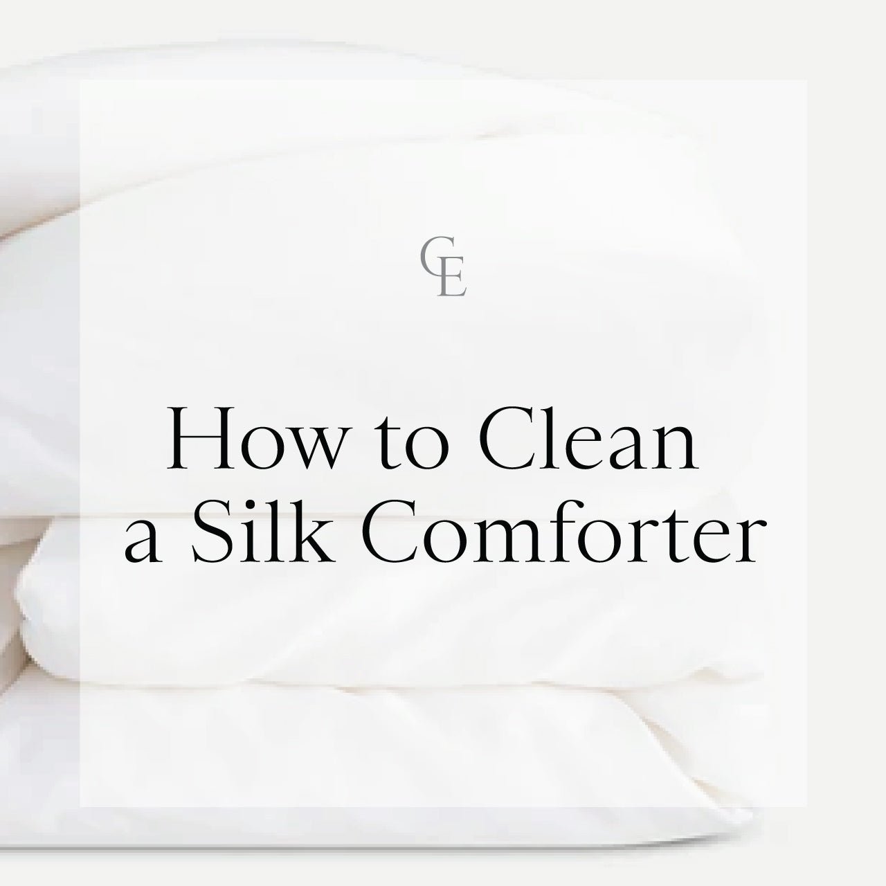 How to Clean a Silk Comforter