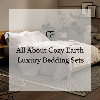 A bed featuring Cozy Earth Soft-Wash Cotton Bedding