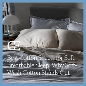 A bed featuring Cozy Earth Soft-Wash Cotton Bedding