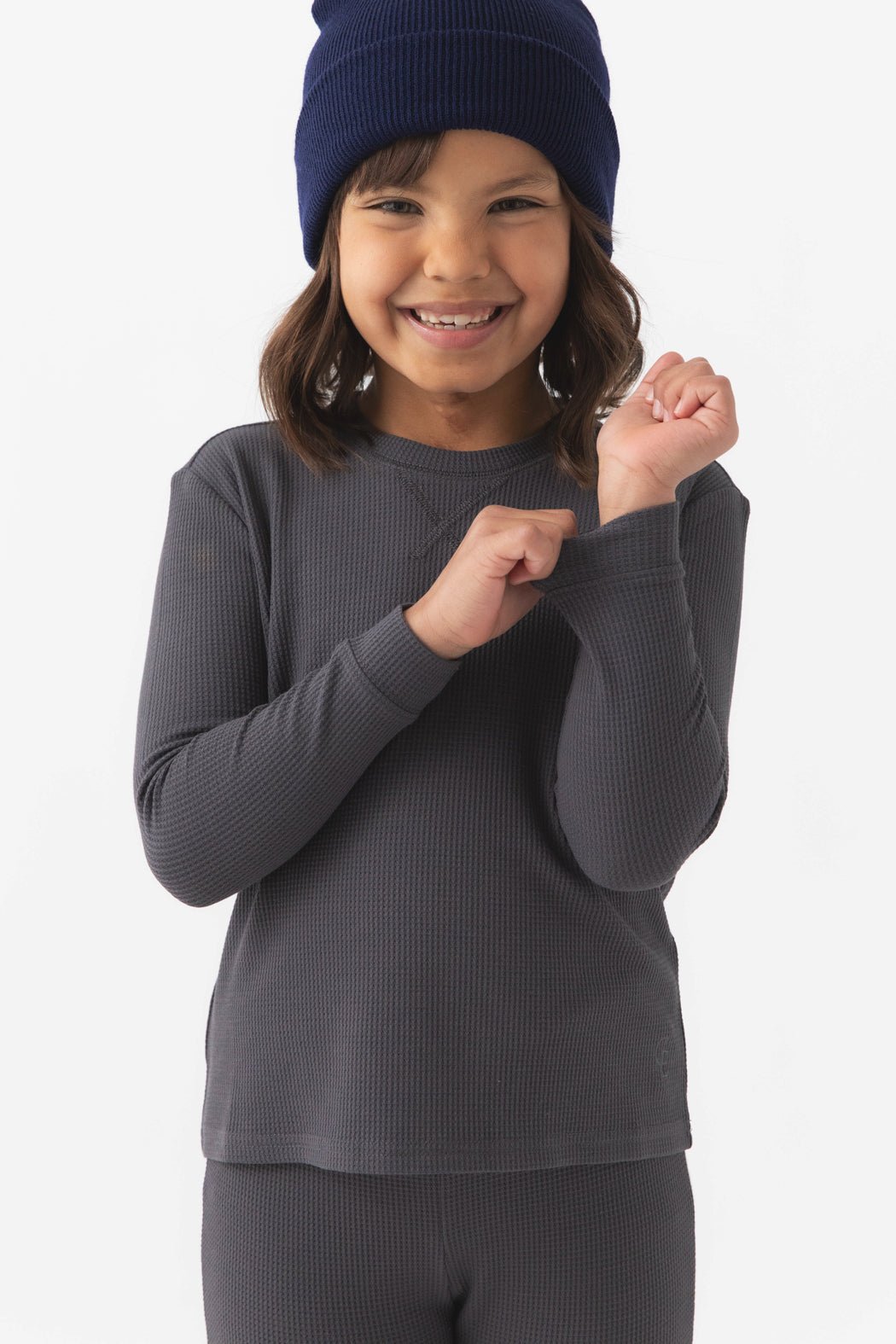 Children's Bamboo Waffle Knit Long Sleeve Set | Cozy Earth