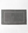 Charcoal Premium Plush Bath Mat resting on white background.|Color:Charcoal