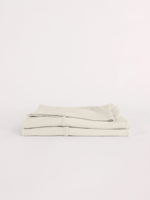 Birch pillowcases folded with white background |Color:Birch