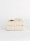 Standard or king birch shams folded with white background