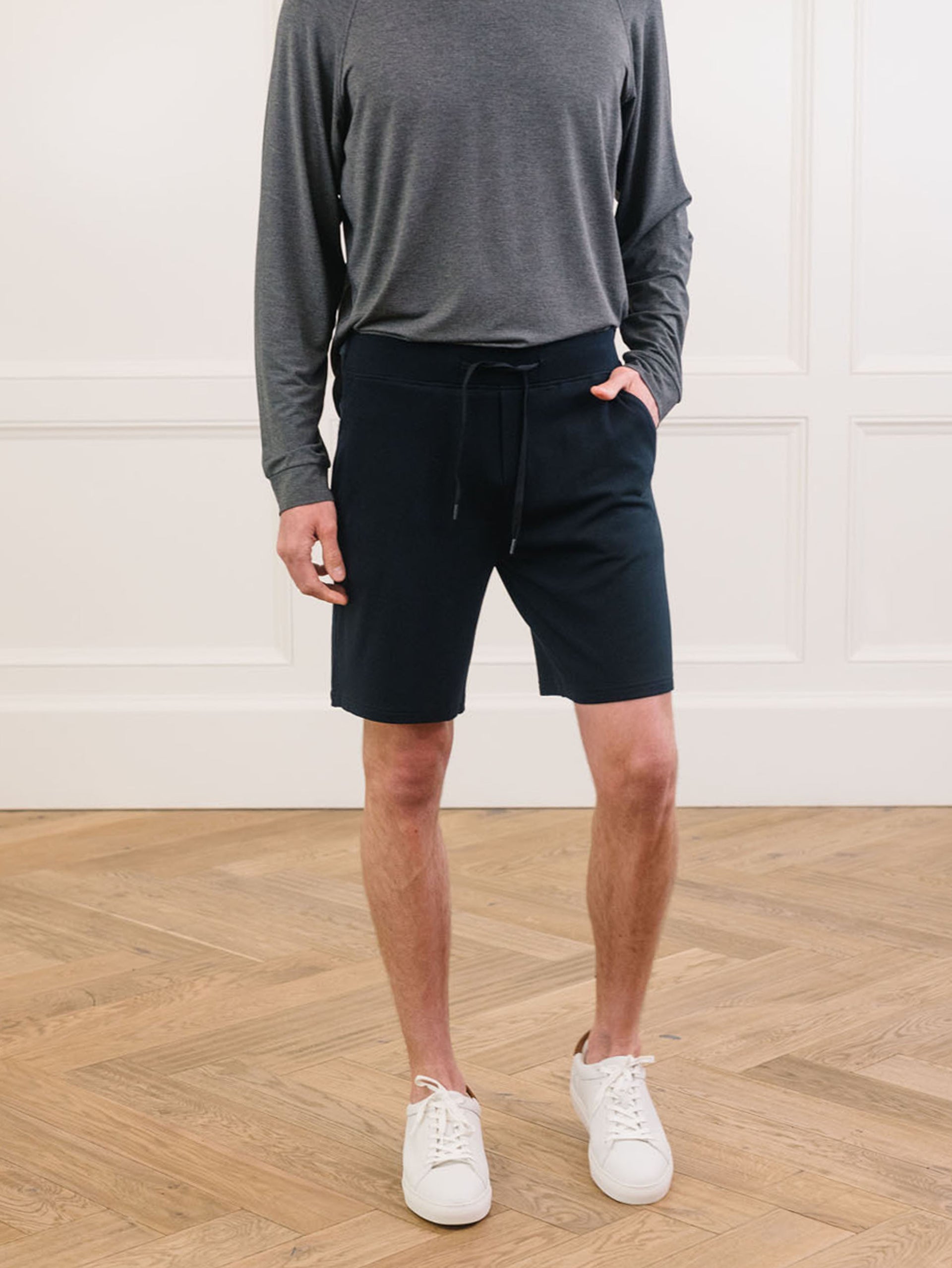 Men's Brushed Bamboo Viscose Shorts in Charcoal (Size: 2XL)