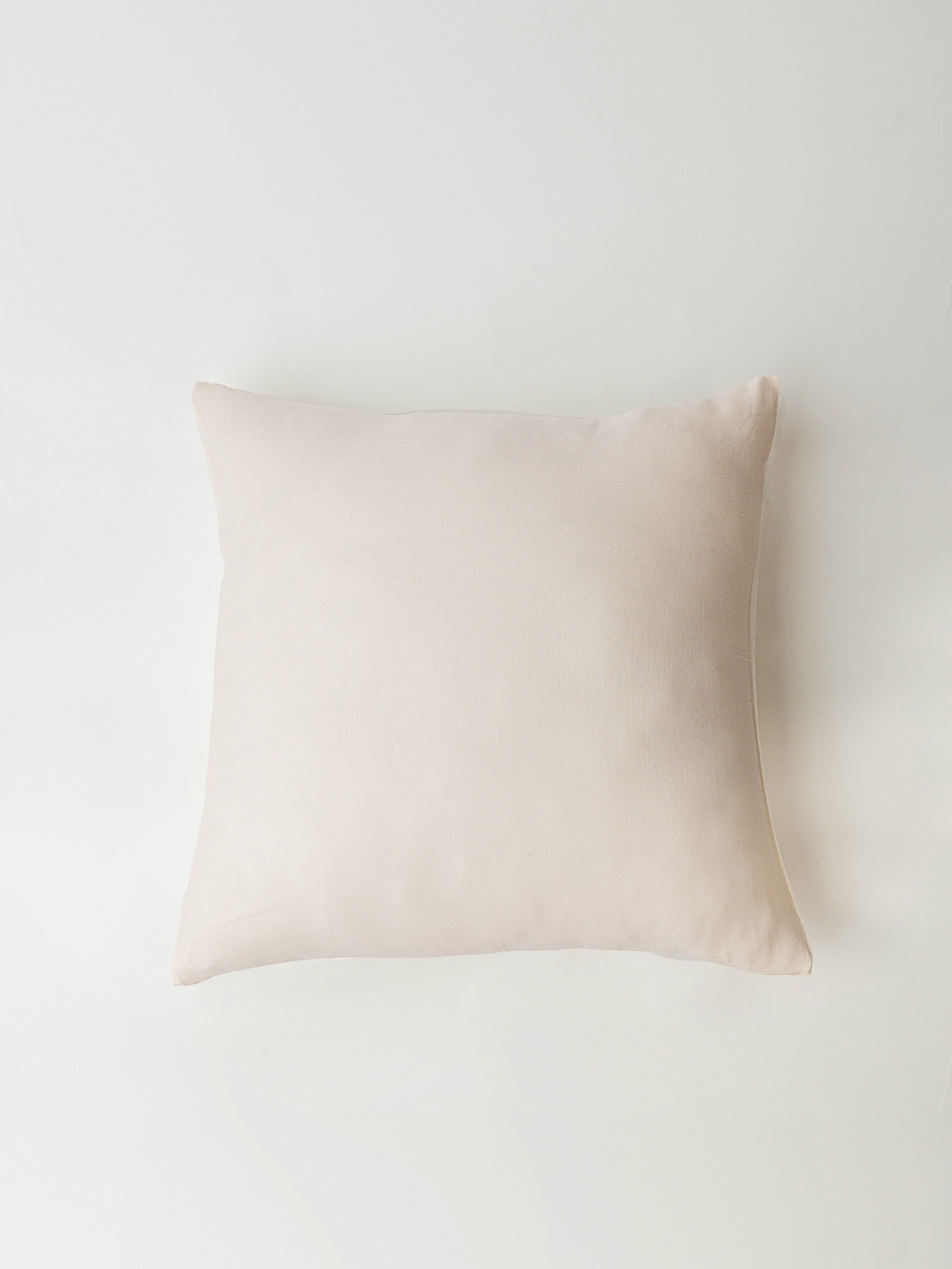 Buttermilk Aire Bamboo Shams. The shams are photographed with a white background taken from above|Color:Buttermilk|Size:Standard