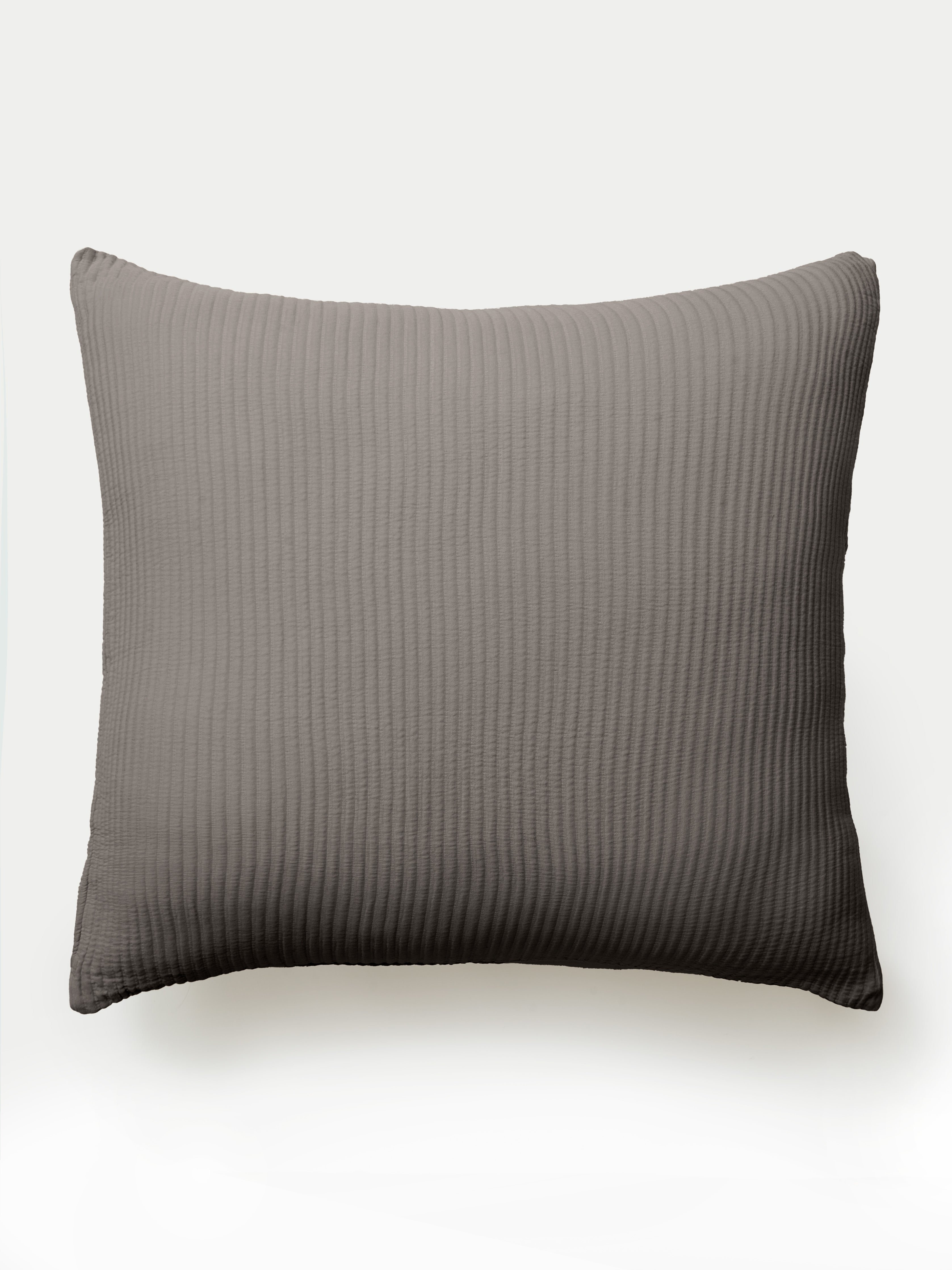 Charcoal euro coverlet sham with white background |Color:Charcoal