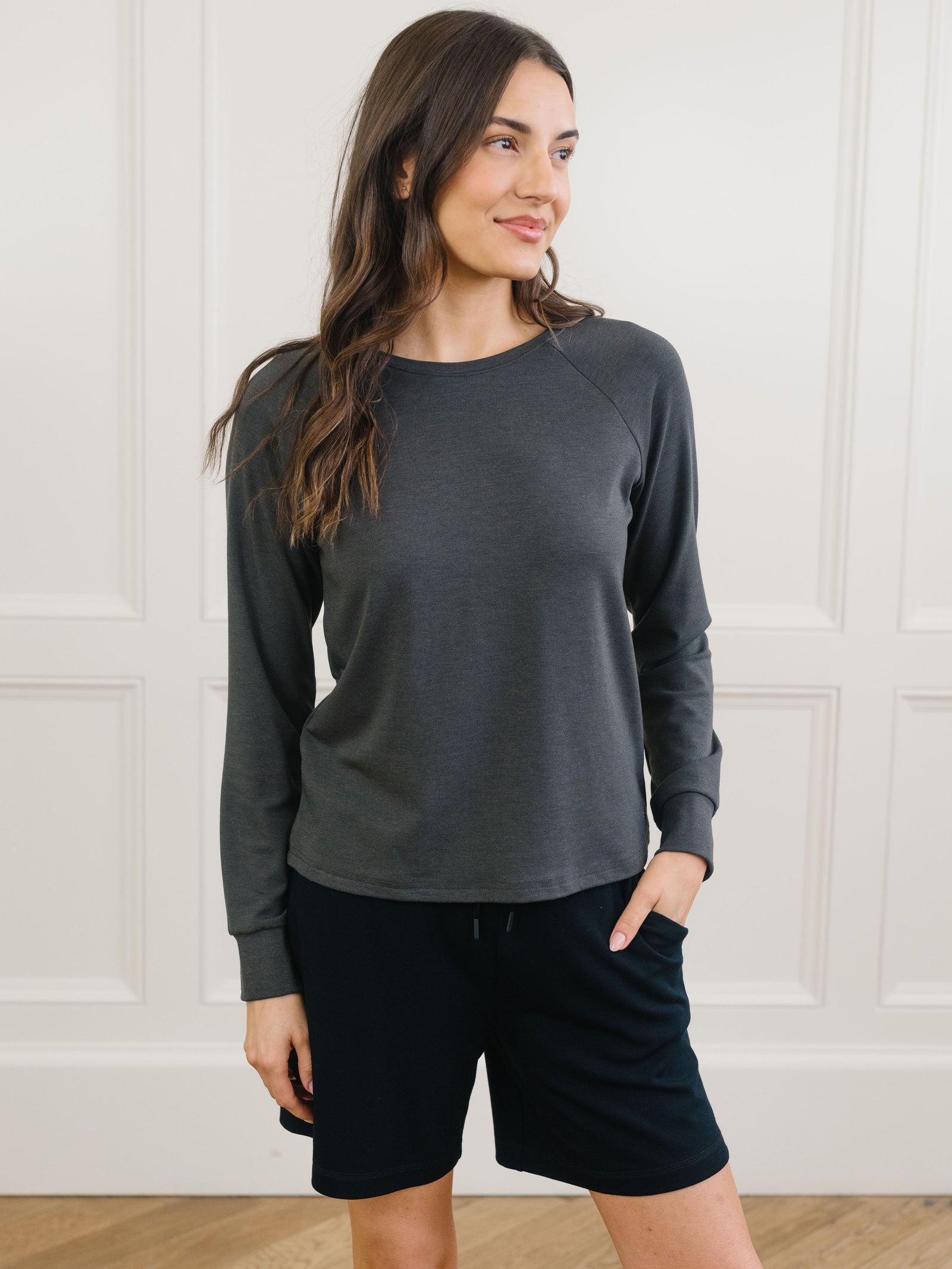Women's Ultra-Soft Bamboo Pullover Crew Top - Cozy Earth