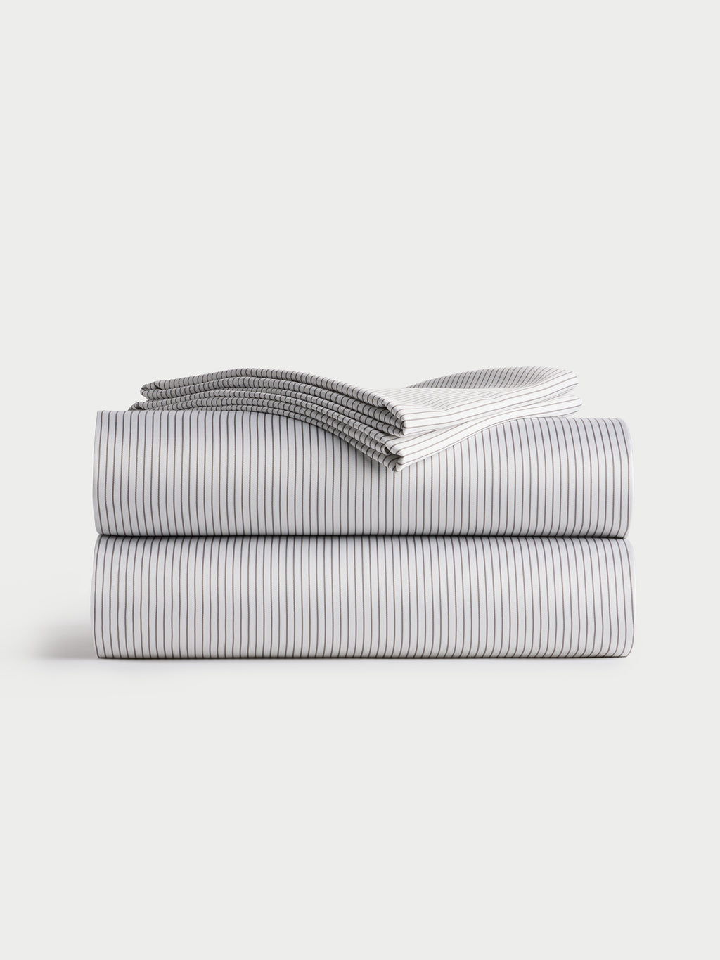 Bamboo Sheet Set (King) in Charcoal Pinstripe