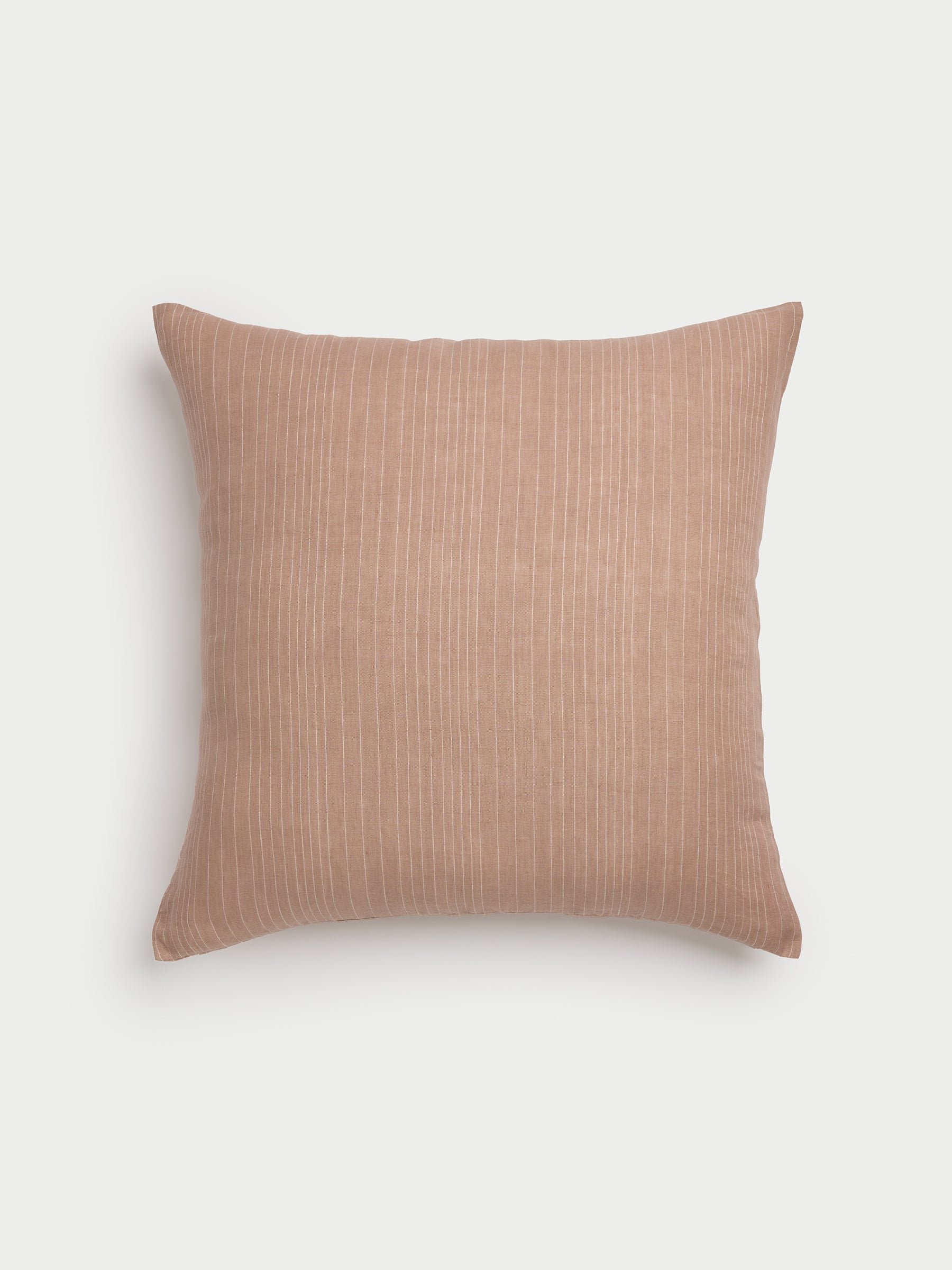 Cozy Earth striped throw pillow with plain white background |Color:Clay|Size:26" x 26"