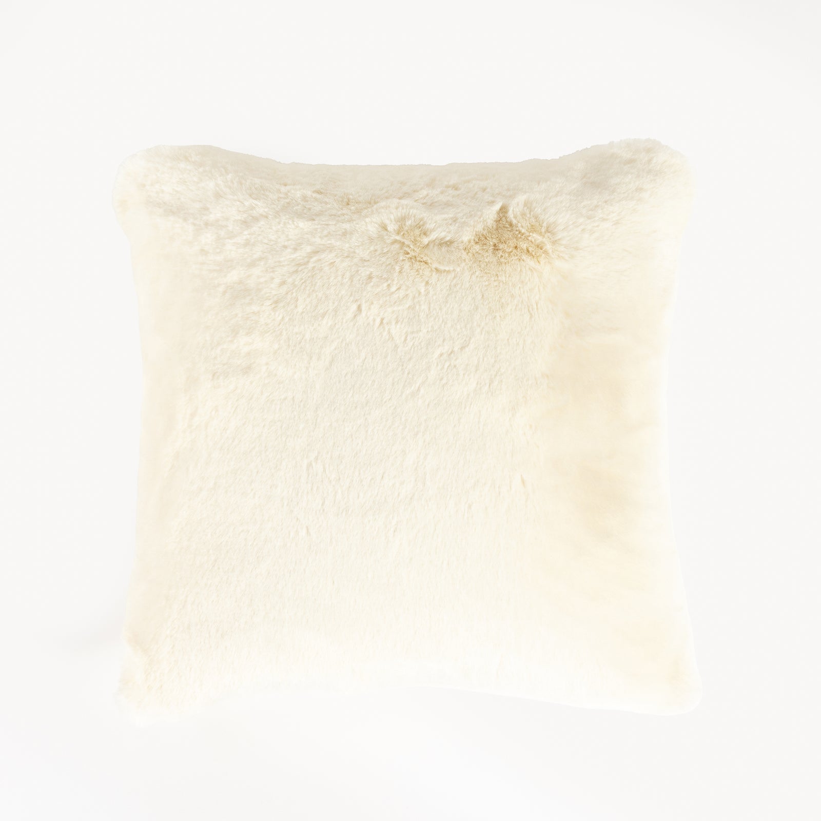 A close-up image of the Cuddle Pillow from Cozy Earth, showcasing its square shape and soft, fluffy white texture. The plush material creates a cozy and inviting appearance against a plain white background. 