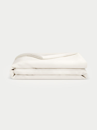Creme duvet cover folded with white background |Color:Creme