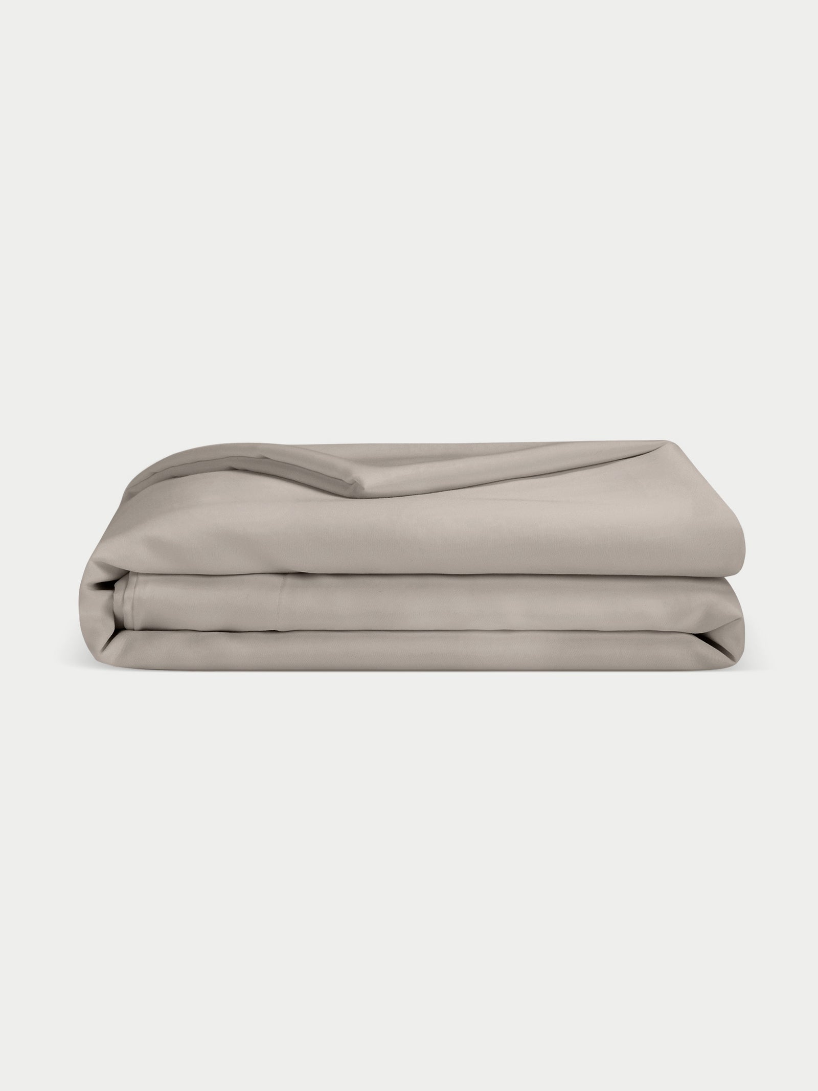 Dove Grey duvet cover folded with white background 