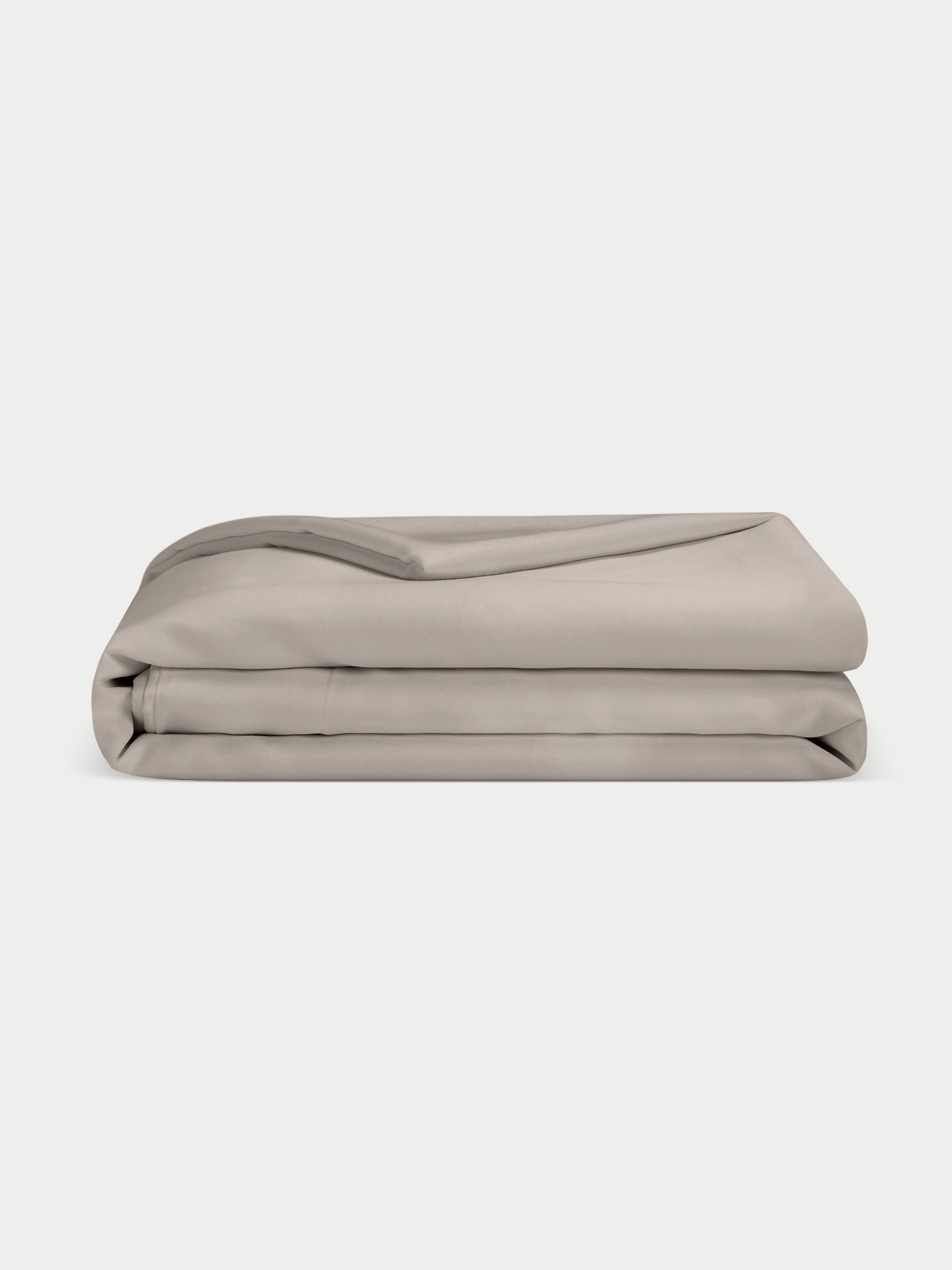 Dove Grey duvet cover with white background 