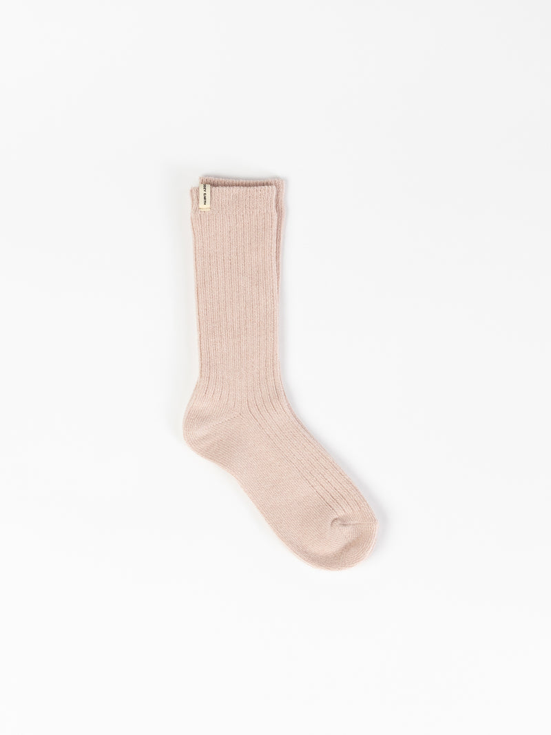 Cozy Earth Plush Lounge Calf Sock 1-Pack in Dusty Rose