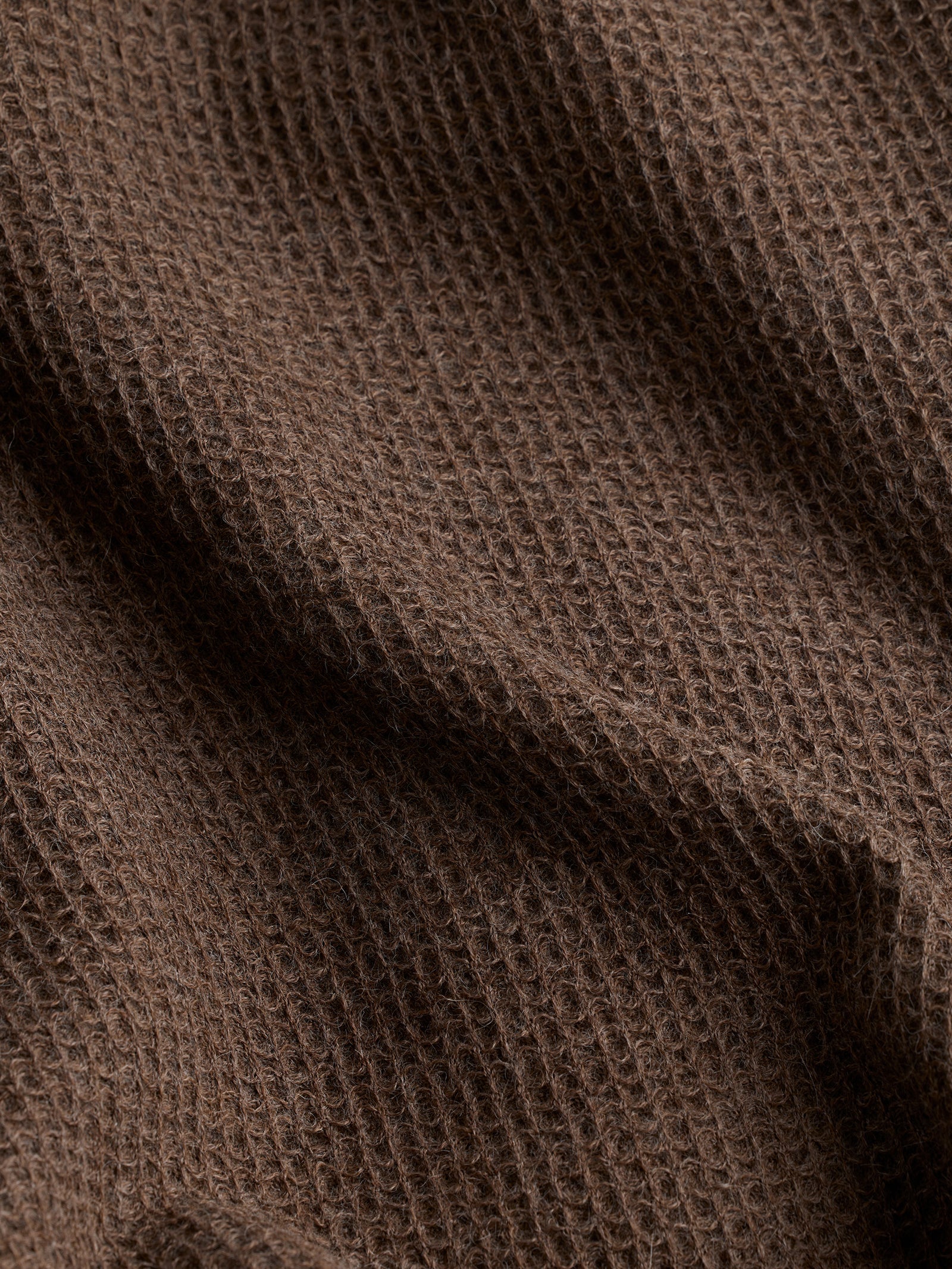 Close up of ebony alpaca throw fabric 